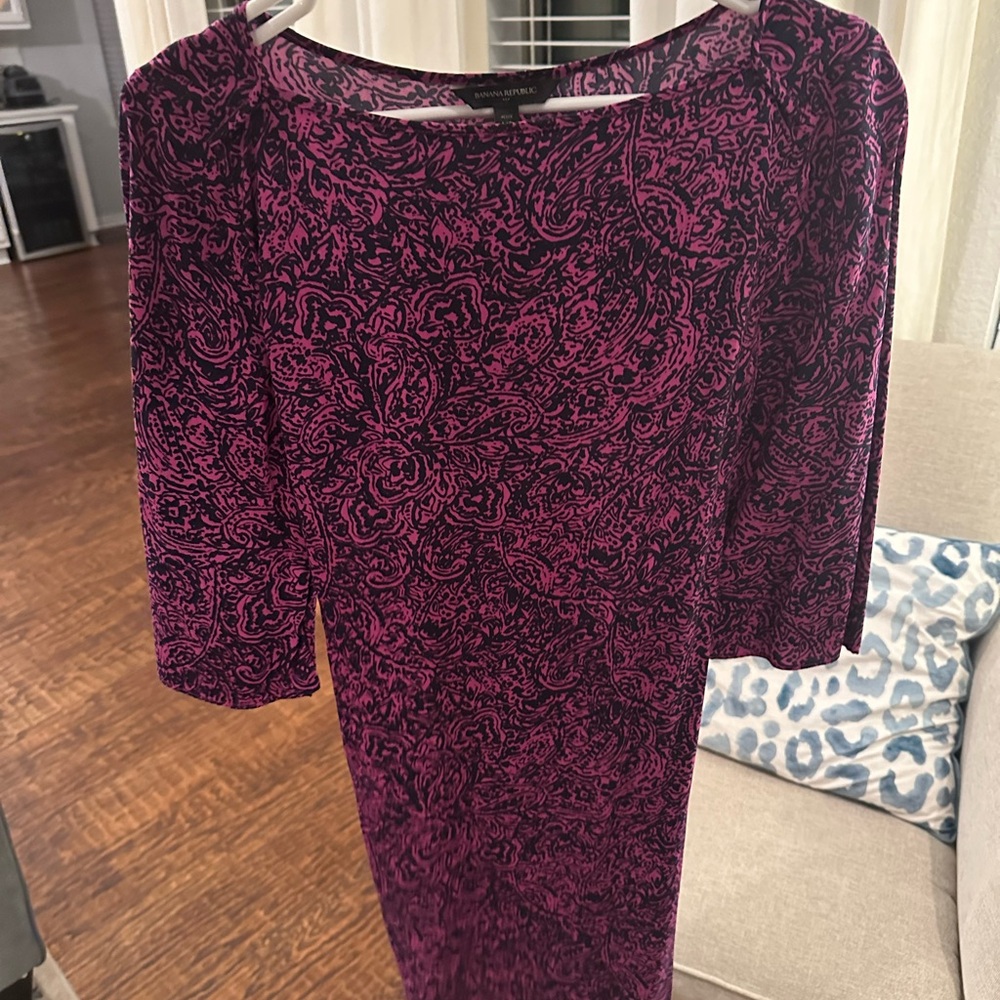 Banana Republic Pink and Black Mini Dress